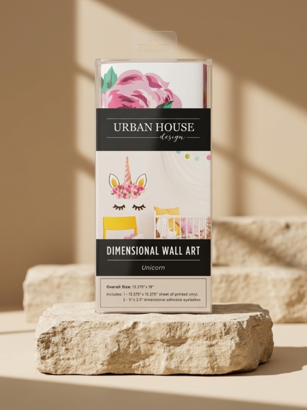 NEW - Uban House Designs Dimensional Wall Art - UNICORN